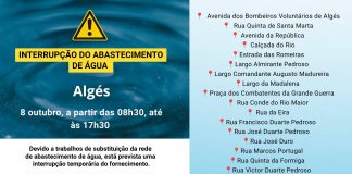 Algés fica sem água esta quinta-feira em 19 ruas